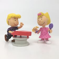 Peanuts Schroeder Red Piano & Sally Figure Collectible PVC Cake Topper Just Play picture