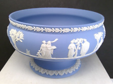 Vintage Wedgwood Blue Jasperware Imperial Footed Bowl picture