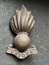 Royal Artillery Officers Original British Army Cap Badge WW2 Gaunt Bronze picture