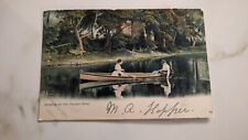 Vintage Postcard Color Boating On The Passaic River 1906 K4 picture