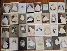 LOT OF 32 Cabinet Card Photos 1800's Babies Infants Children OH ME NH RI MO  picture