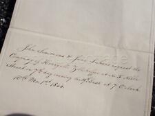 1844 antique HANDWRITTEN INVITE quaker JOHN SIMMONS & JANE LUKENS to ZOLLIKOFFER picture