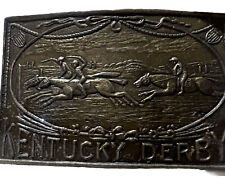 Vintage Kentucky Derby Horse Race Belt Buckle Christmas Gift Horse Lover picture