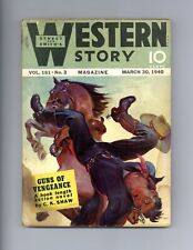 Western Story Magazine Pulp 1st Series Mar 30 1940 Vol. 181 #3 GD Low Grade picture