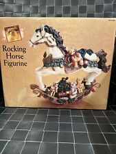 Vintage 1996 Christmas Rocking Horse Figurine Holiday Home Decor MINT picture