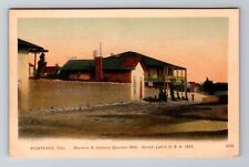 Monterey CA-California, Sherman & Hallecks Quarters, Antique, Vintage Postcard picture