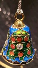 CLOISONNE Bell Very Intricate Multi Colored  Ornament So Pretty picture