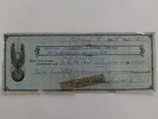 1958 Antique Check Used Ephemera Hilton Street State Bank picture