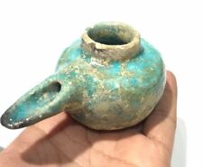 Blue Potery Islamic Civiliztion Antique Blue Pathna Ground Diging Clay Oil Lamp picture