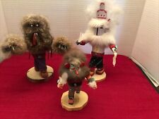 Lot Of 3 Kachina Dolls Native American Two Marked “Bear” - All Artist Signed picture