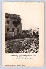 RPPC WW1 REIMS, YEARS OF BOMBING 1914 LASILE DE NUIT REAL PHOTO POSTCARD CZ picture