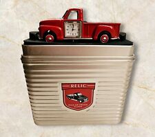 VTG RELIC Limited Edition Red 1954 Chevy Pickup Truck Clock Watch Timepiece picture