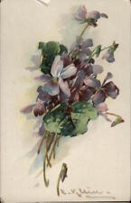 Flowers Small Bouquet Of Lilacs,Artistic Representation C. Klein Postcard picture