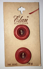 Vintage Red Plastic Buttons Graduated Color to Maroon 2 Hole 3/4