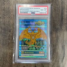 1999 Upper Deck Digimon Birdramon Silver Prism Exclusive Preview PSA 8 Card picture