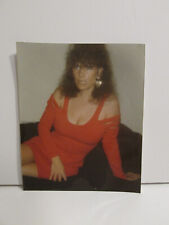 1980S VINTAGE FOUND PHOTOGRAPH COLOR ORIGINAL ART PHOTO SEXY WOMAN RED DRESS 80S picture