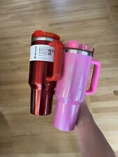 Stanley x Starbucks 40oz Tumbler In Hand - Winter Pink & red picture
