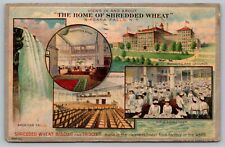 Postcard Home Of Shredded Wheat Niagara Falls Multi View New York Girls c 1912 picture