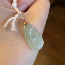 Burma Untreated Grade A jade Hand Carved. S925 Sterling Silver Hulu picture