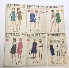 Butterick Vintage Sewing Patterns Size 12 Patterns x6  UNCUT 1960’s Dresses picture