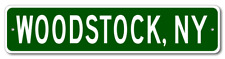 Woodstock, New York Metal Wall Decor City Limit Sign - Aluminum picture