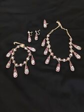 Antique 1930's silver quality 875 Persian Hand-painted Jewelry Set picture