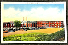 SCHENECTADY New York AMERICAN LOCOMOTIVE WORKS Linen Postcard Unused 1940's NY picture