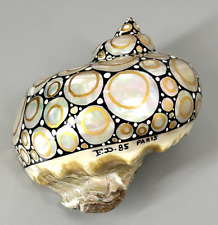 Ateliers De France Conch Shell, Hand Painted in Paris, 1985 24K Gold Accents picture