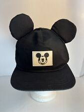 Mickey Mouse Ears Black Baseball Cap Hat Disney Junior White Square picture