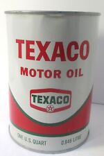 1968 VINTAGE NOS TEXACO MOTOR OIL QUART CAN FULL +* 1 NOS TEXACO T-16 OIL FILTER picture