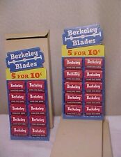 Vtg NOS Counter Display Berkeley Double Edge Razor Blades w/Orig Outer Box1940s picture