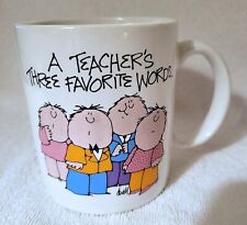 Teacher Coffee Mug Funny A Teacher's Three Favorite Words June July August 1987  picture