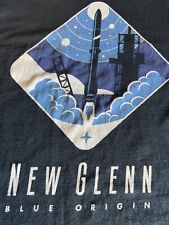 Rare NEW GLENN Blue Origin Gray AMAZON SPACE TRAVEL SHIRT Medium Jeff Bezos NWOT picture