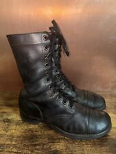 Vintage 50s US Military Leather Combat Boots Korean War Endicott Johnson 10.5 R picture