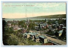 1912 Bird's Eye View Of Watkins New York NY, Looking North Antique Postcard picture