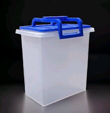 Tupperware Large Carry All Storage Container with Handle 13 L Sheer/Blue New picture