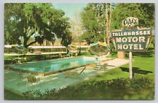 Tallahassee Motor Hotel with Swimming Pool and Dining Room AAA Motel Postcard picture