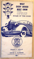 1939 michigan rules of the road booklet 23 pages picture