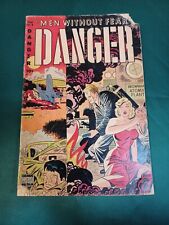 DANGER #3 MEN WITHOUT FEAR SHARP FR/GD--1953,DON HECK COV.COMIC MEDIA,4 STORIES picture