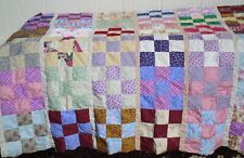 Vtg Hand made Sewn stitch Fabric Quilt Material Piece 45