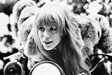 MARIANNE FAITHFULL STUNNING 24X36 B&W 24x36 inch Poster GIRL ON A MOTORIBLE SEXY picture