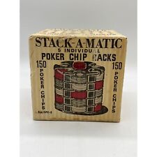 Vintage Stack A Matic Poker Chip Set with Original Box picture
