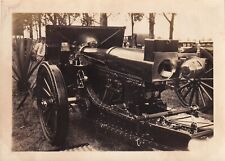 Original WWI Photo VERY CLEAR IMAGE of 155mm HOWITZER FIELD ARTILLERY GUN 1295 picture