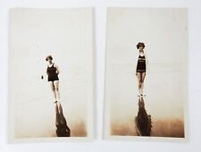 Lot of 2 Vintage 1920s Snapshot Photographs Women Swimsuits Eerie Reflections picture