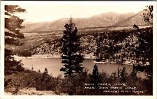 1936 RPPC California Rock Creek Lake Lodge Real Photo Postcard JA18 picture