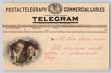 Postcard Telegraph Telegram Commercial Cables Antique Vintage 1910 picture