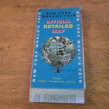 Vintage 1964-1965 Official Detailed Map New York World's Fair Colored Map Esso picture