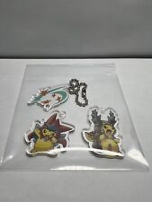 Pokemon Poncho Wearing Pikachu Mega Pinsir Scizor Acrylic Charm Key Chain picture