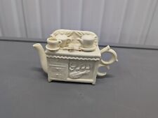 1998 Hermitage Pottery Ornamental Stove Collectible Porcelain Cream Teapot TX595 picture