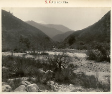 J.H. White,,, San Gabriel Canyon Sierra Madre California Vintage Albumen Print  picture